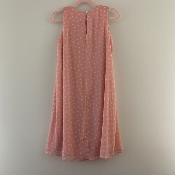 EMMA MICHELLE Baby Pink Polka Dot Sleeveless Mini Dress Small - Picture 5 of 9